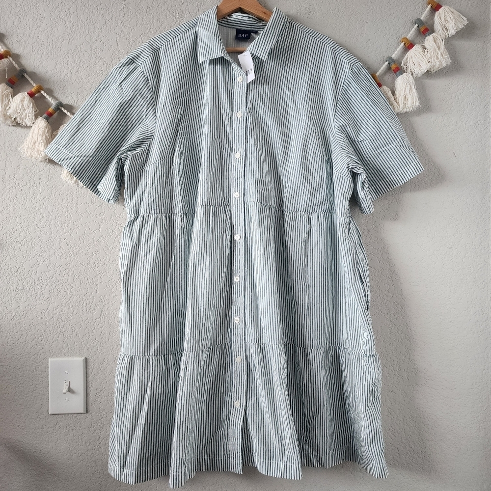 Striped Button-Down Dress